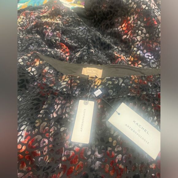 Kachel by Anthropologie Women's Size 4 Velvet Burnout Wide Leg Print Pants NWT - Picture 10 of 10